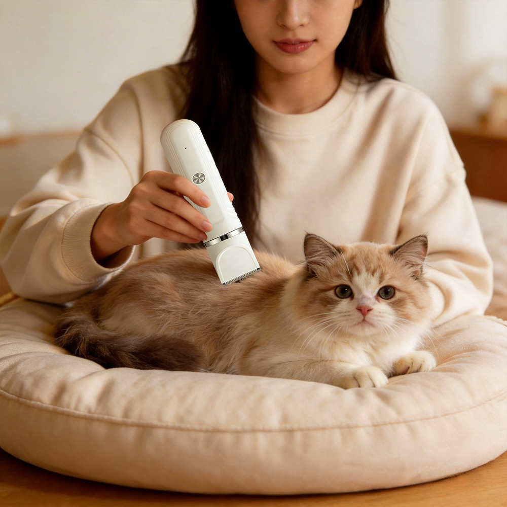 칼노 4in1 다용도 반려동물 미용기 강아지 고양이 바리깡 이발기 저소음